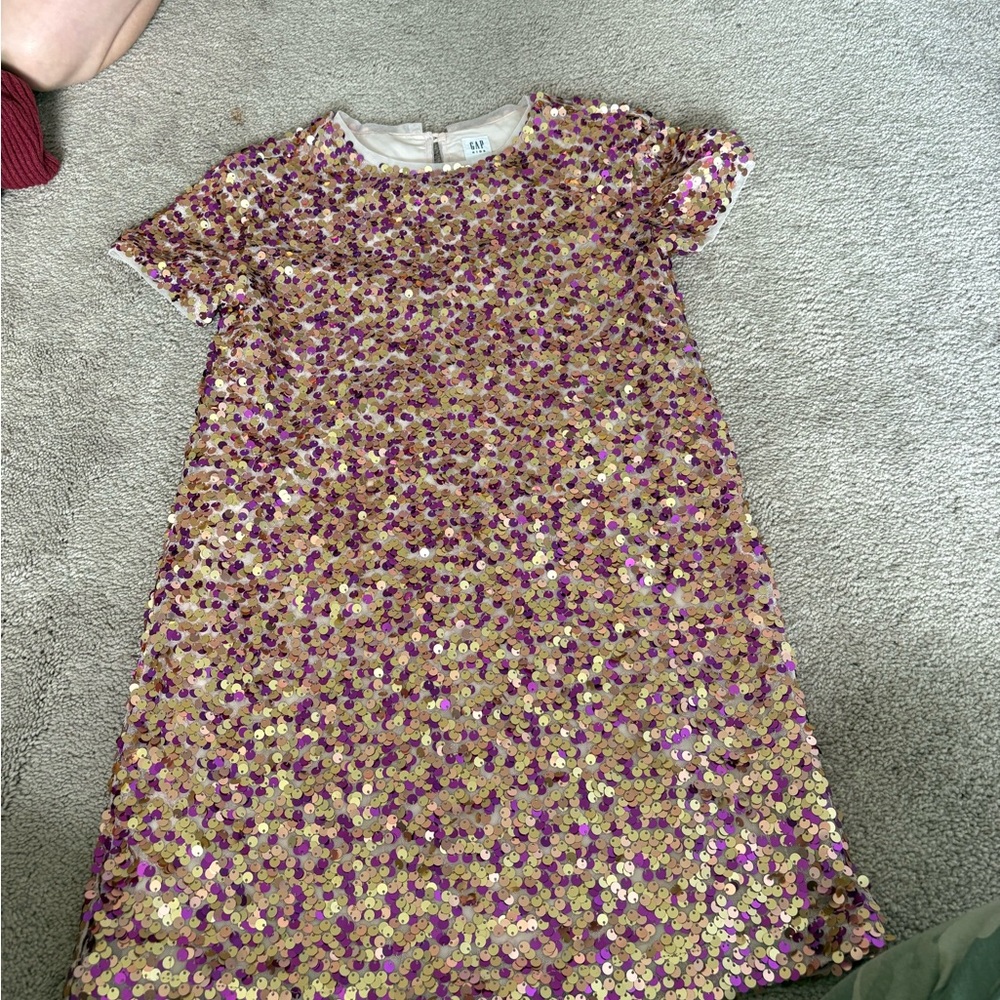 GAP Kids Sequin Dress - Gold and Purple